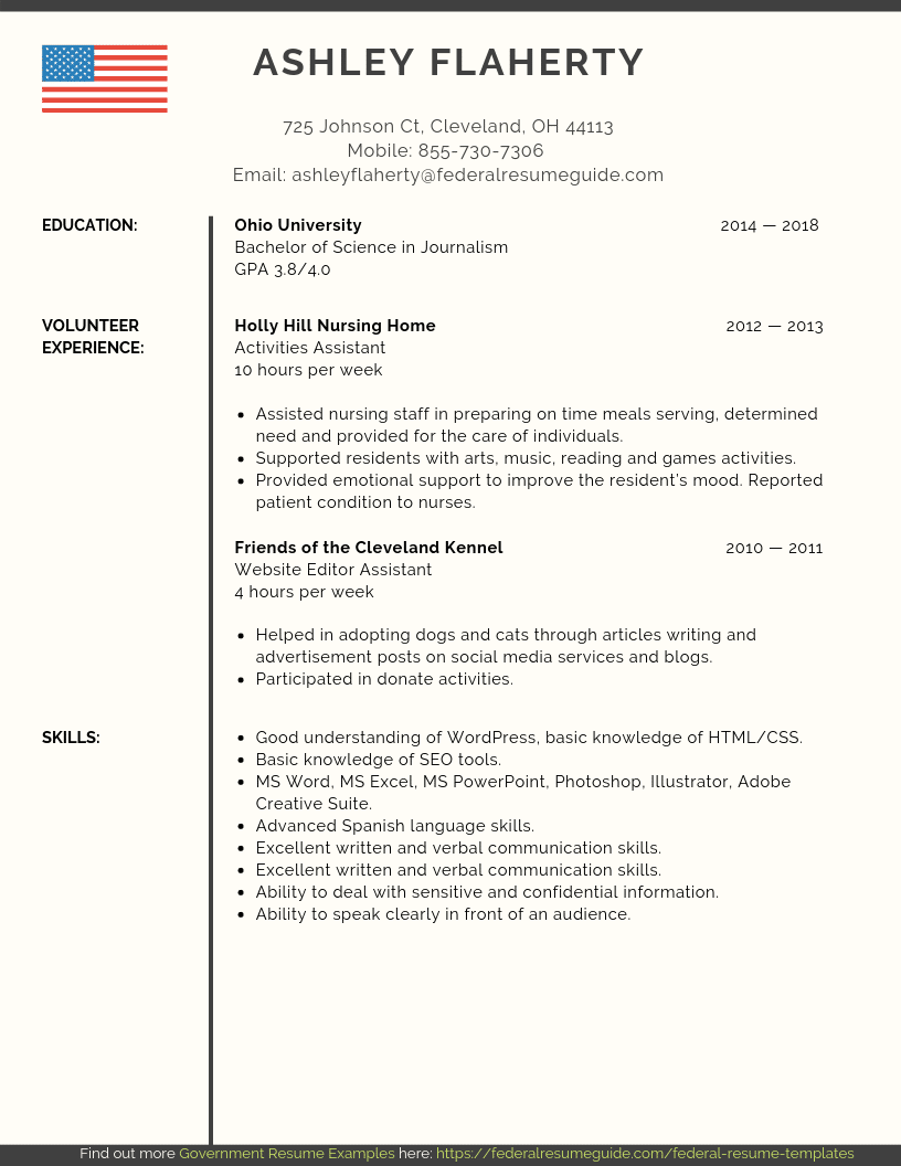Federal Resume Template Entry Level Federal Resume 2 federal resume template|wikiresume.com