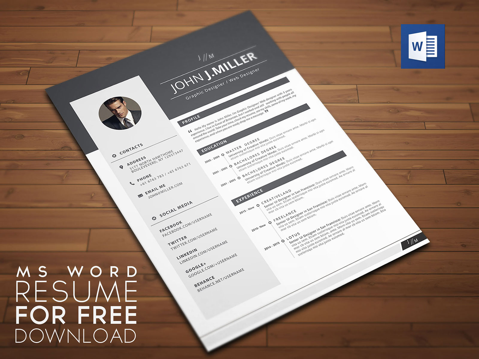 Free Resume Template Download Free Word Resume Template In Docx free resume template download|wikiresume.com