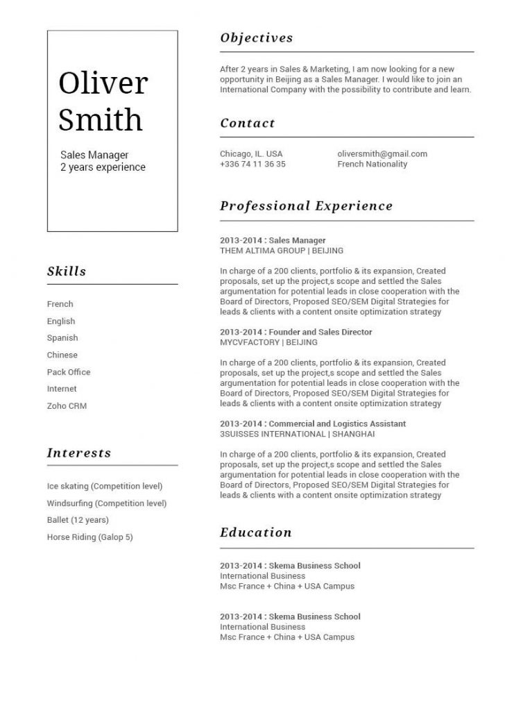 Functional Resume Template - wikiresume.com