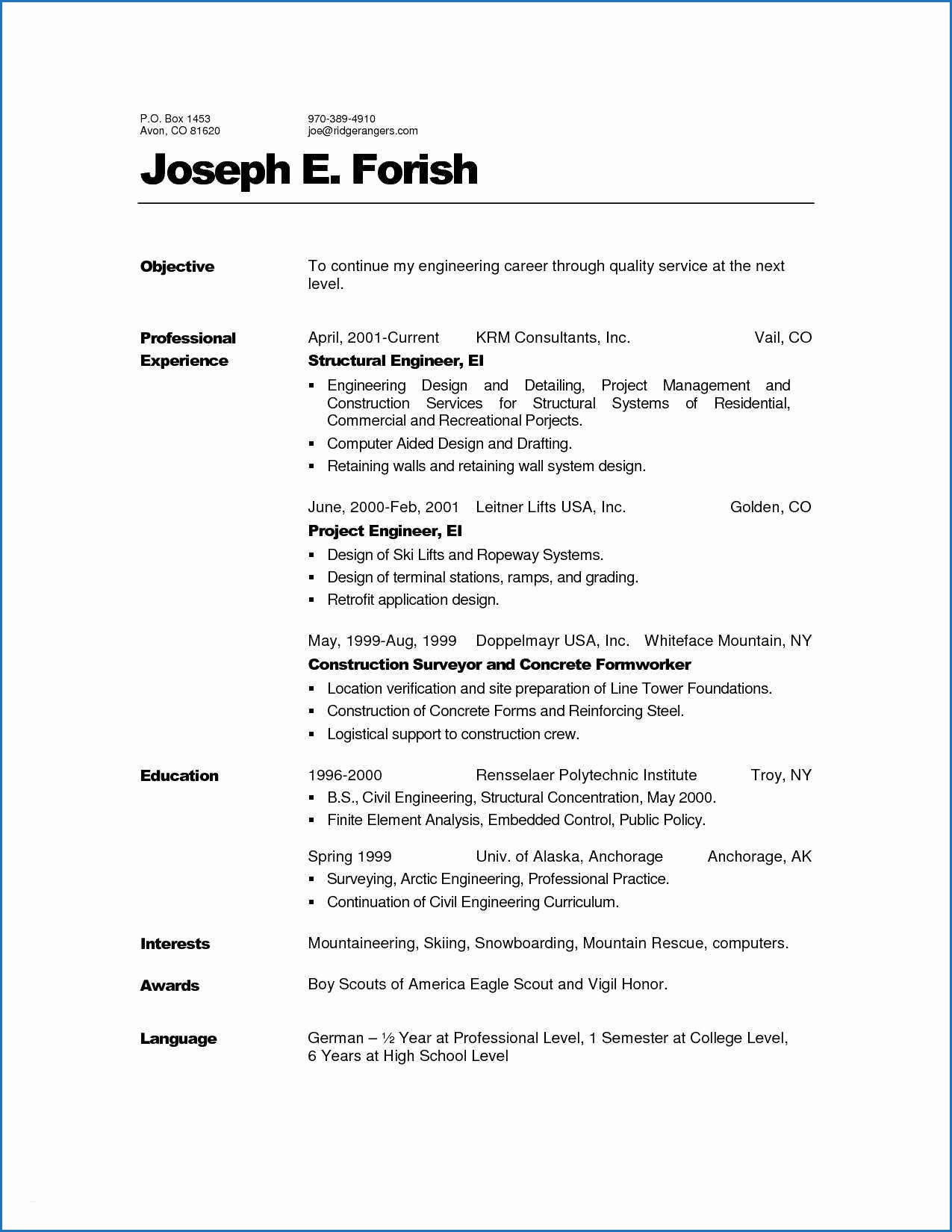 Good Resume Examples Quality Control Resume Examples Lovely Construction Resume Examples