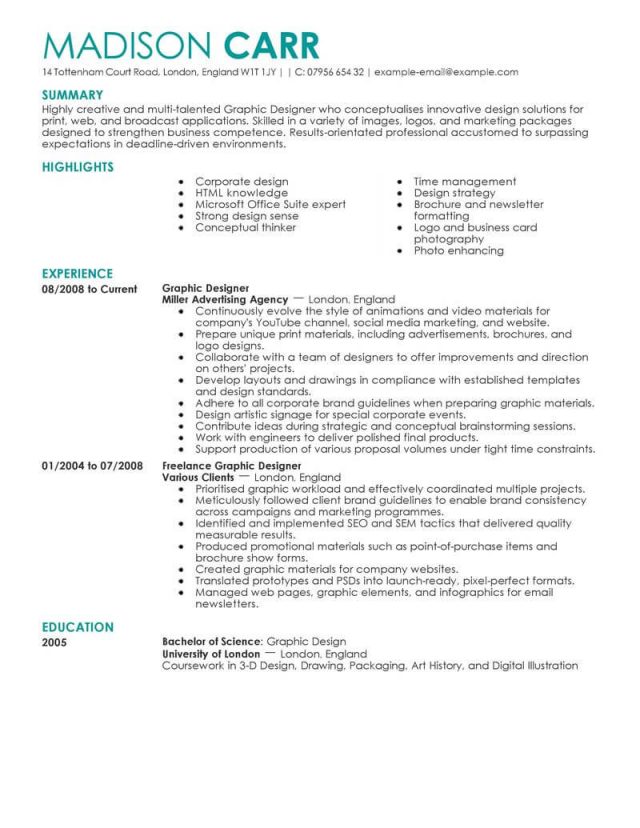 Essential Things in Graphic Designer Resume Ideas - wikiresume.com