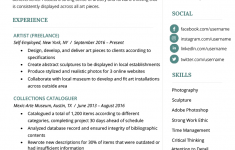 Great Resume Examples Artist Resume Example Template great resume examples|wikiresume.com