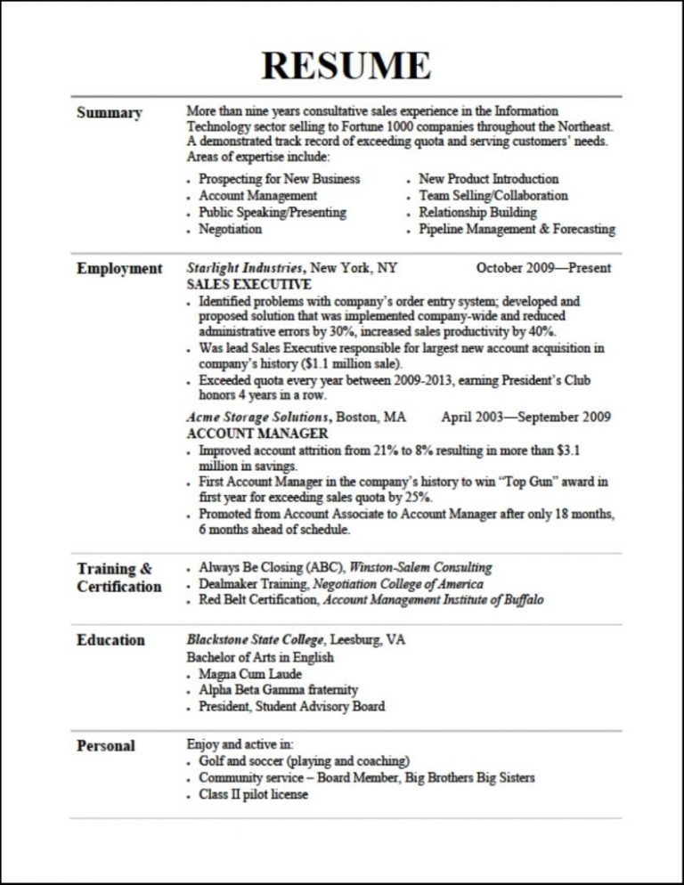 The Great Resume Examples Format You Must Know - wikiresume.com