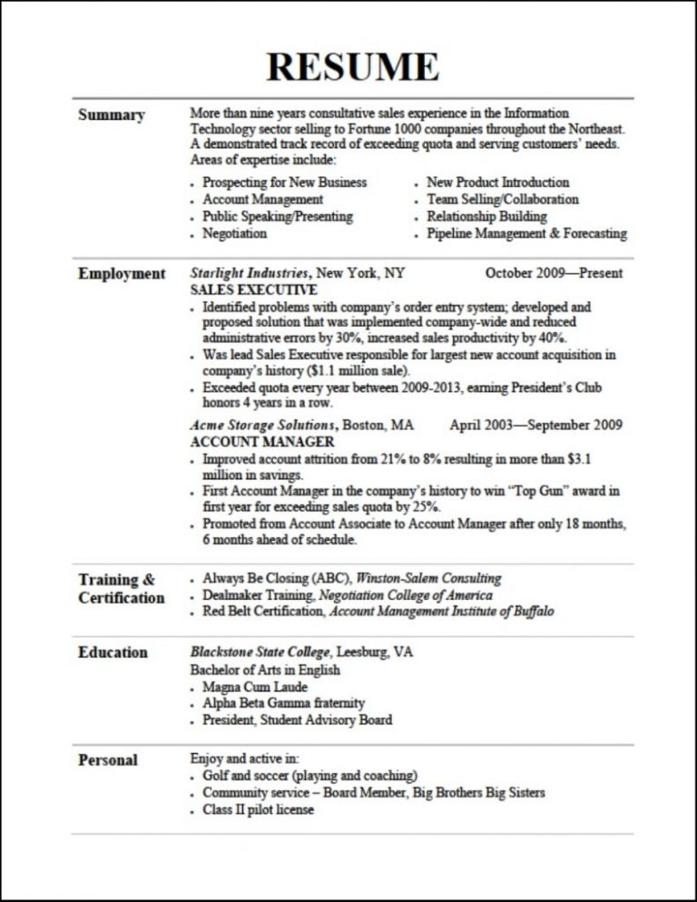 The Great Resume Examples Format You Must Know Wikiresume
