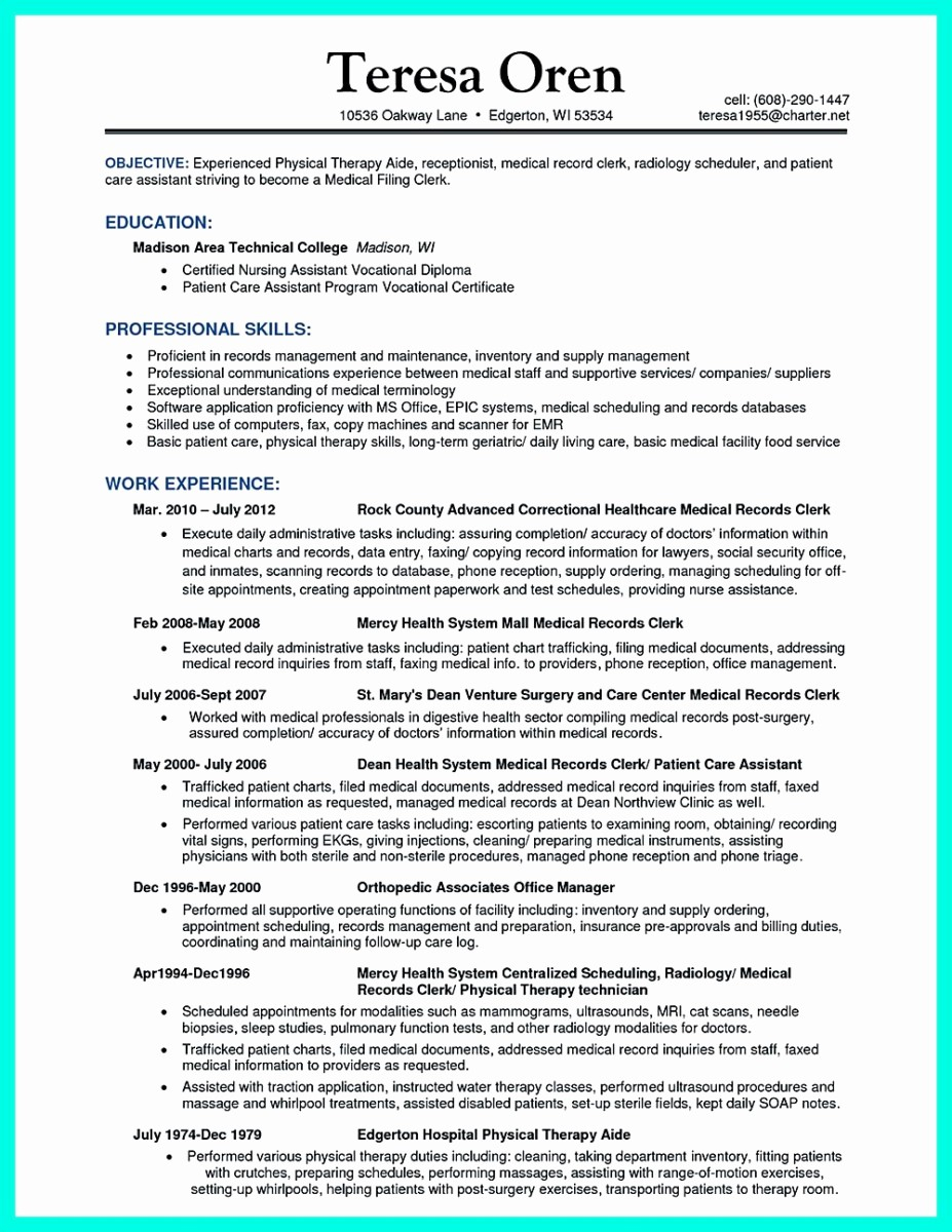 Great Resume Examples Stna Resume Example Awesome Impress The Employer With Great