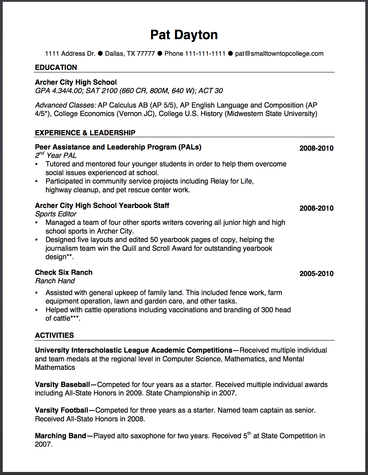 High School Resume Screen Shot 2015 10 06 At 4 56 38 Pm high school resume|wikiresume.com