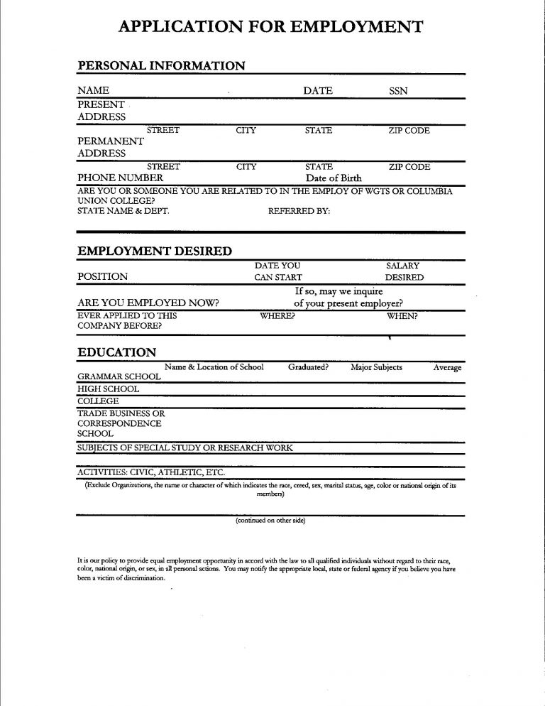 fill out a resume