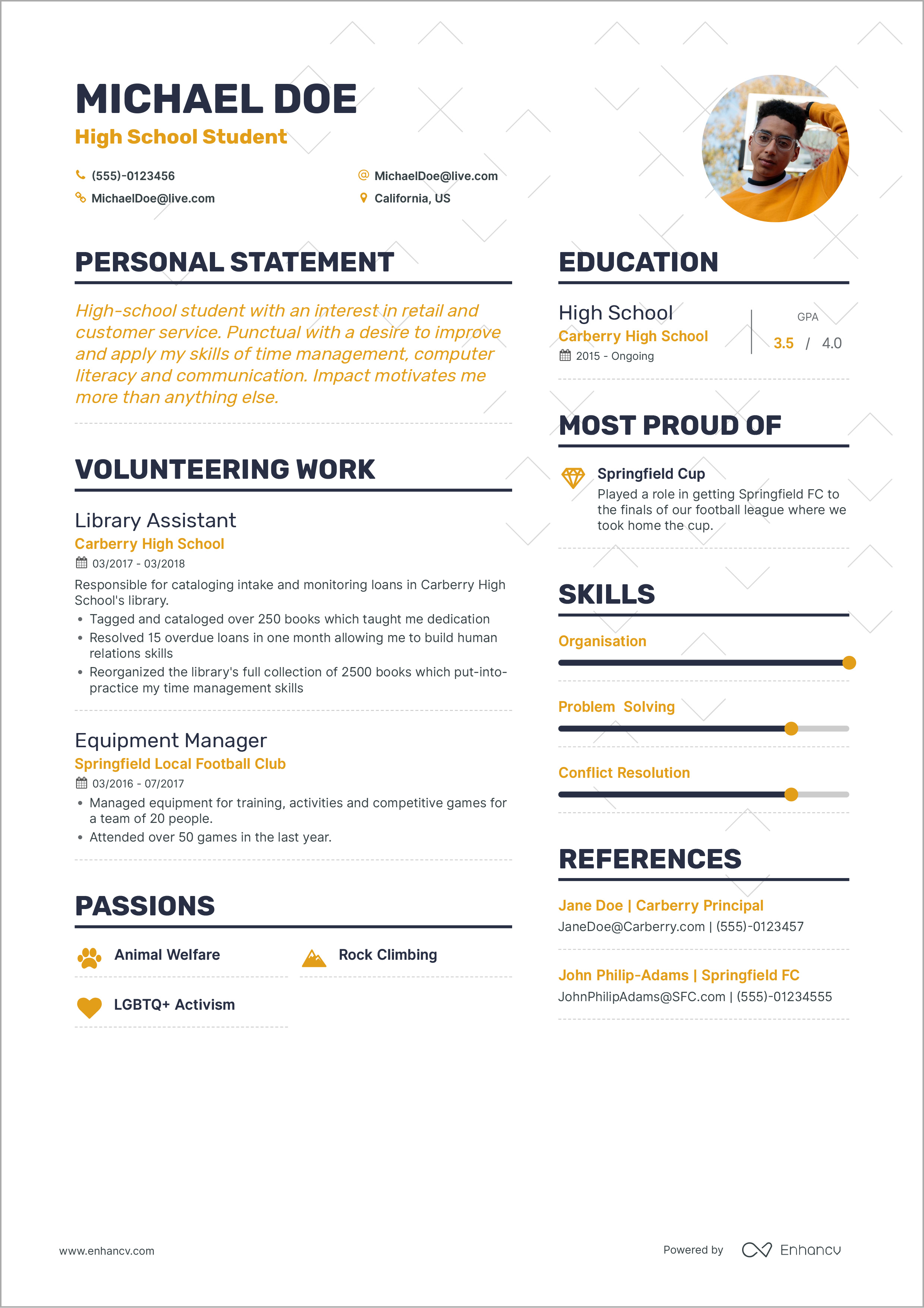 How To Write A Resume For A Job Michaeldoeresume Firstresume how to write a resume for a job|wikiresume.com