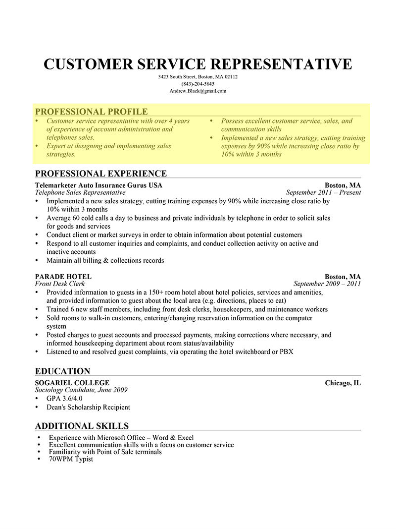 How To Write Resume Professional Profile Bullet Form1 how to write resume|wikiresume.com