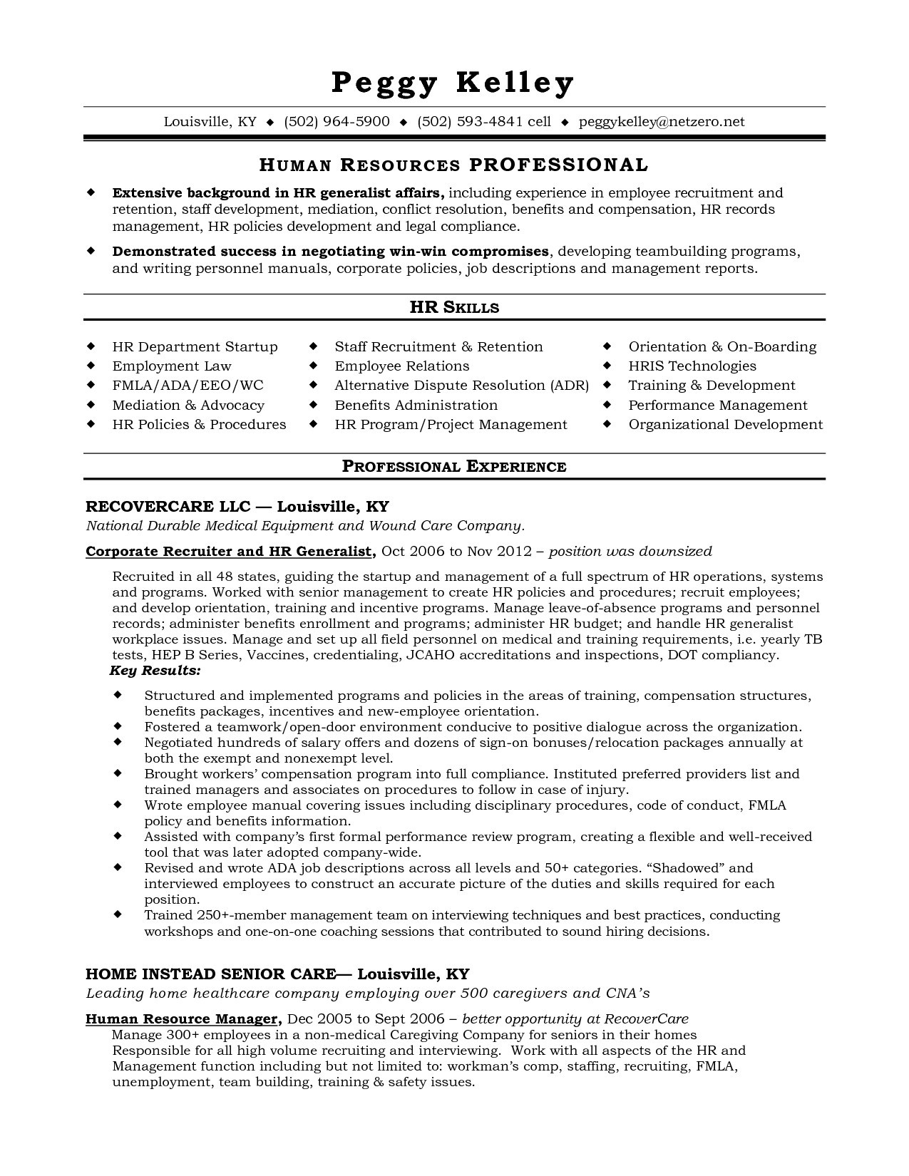 Human Resources Resume Resume Bullet Points For Human Resources Valid Human Resource