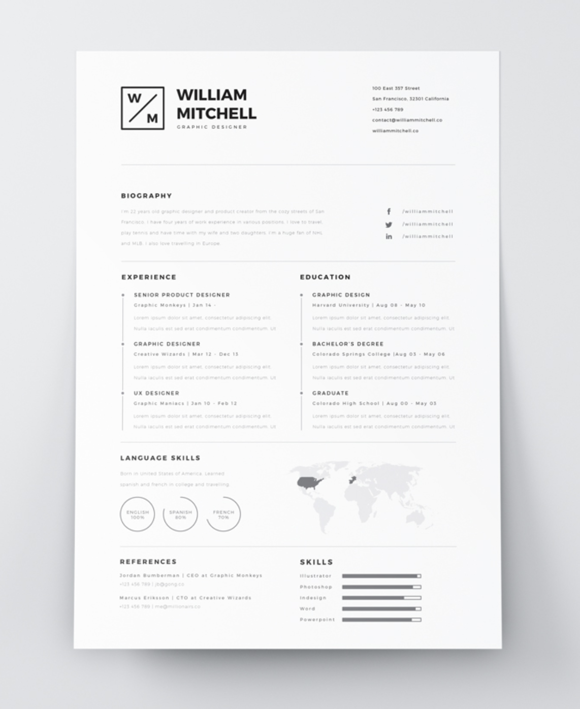 Indesign Resume Template Screen Shot 2018 12 14 At 11 00 49 Am indesign resume template|wikiresume.com