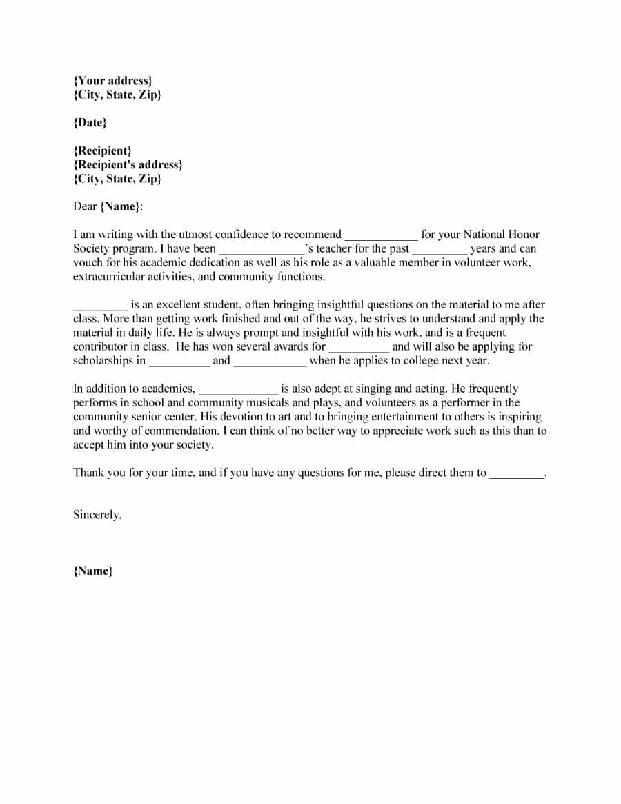 Letter Of Recommendation Template 43 Free Letter Of Recommendation Templates Samples