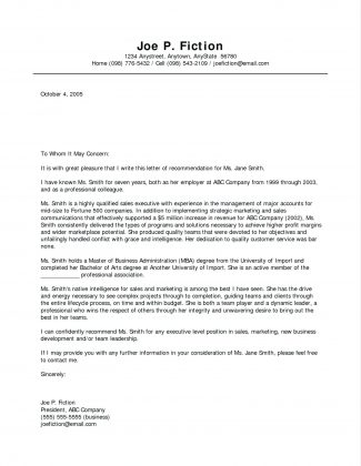 Read This Before You Write! Letter of Recommendation Template ...