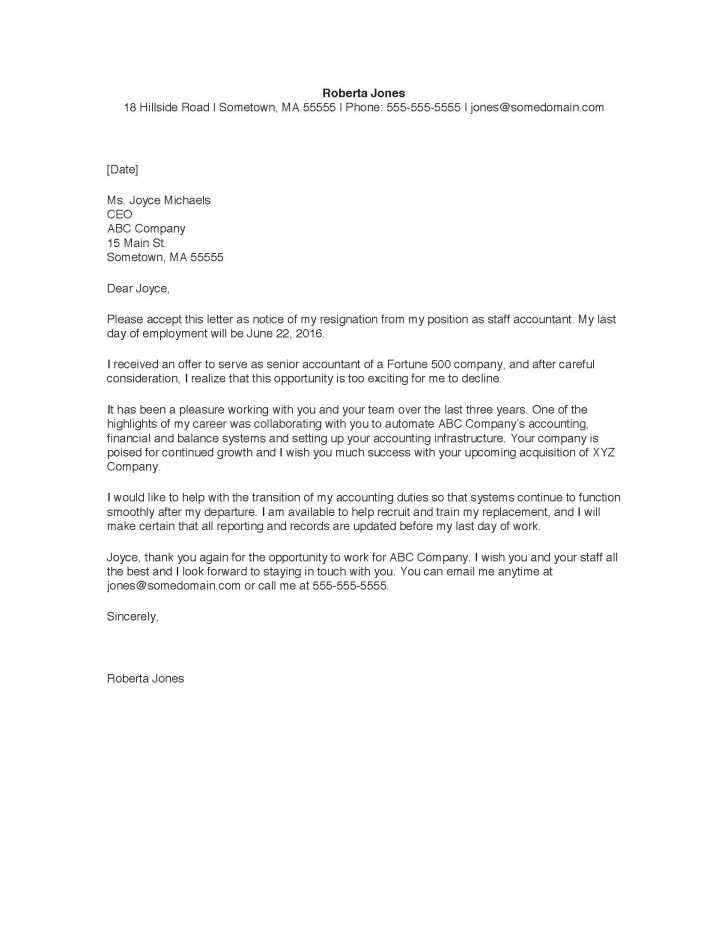 Letter Of Resignation Template Resignation Letter Monster - wikiresume.com