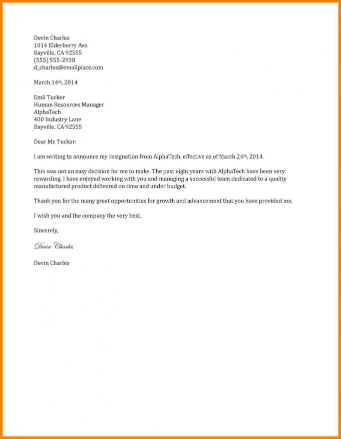 What Should You Write? Letter of Resignation Template - wikiresume.com