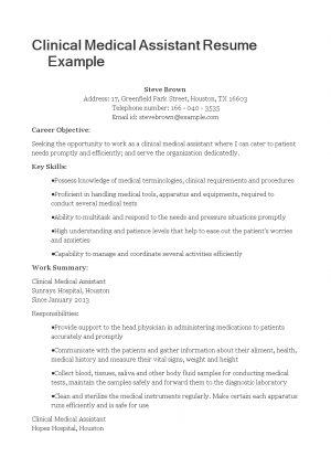 Medical Assistant Resume Free Clinical Medical Assistant Resume Templates At