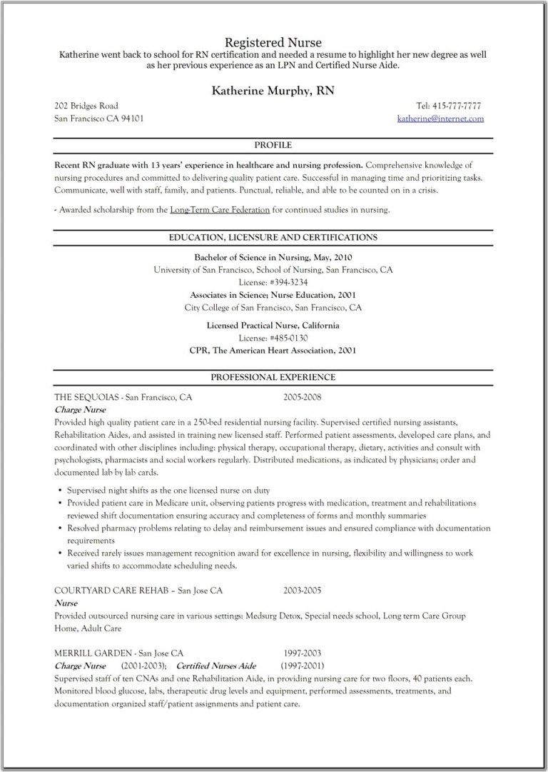 Things To Highlight On A Nurse Resume New Grad - Wikiresume.com