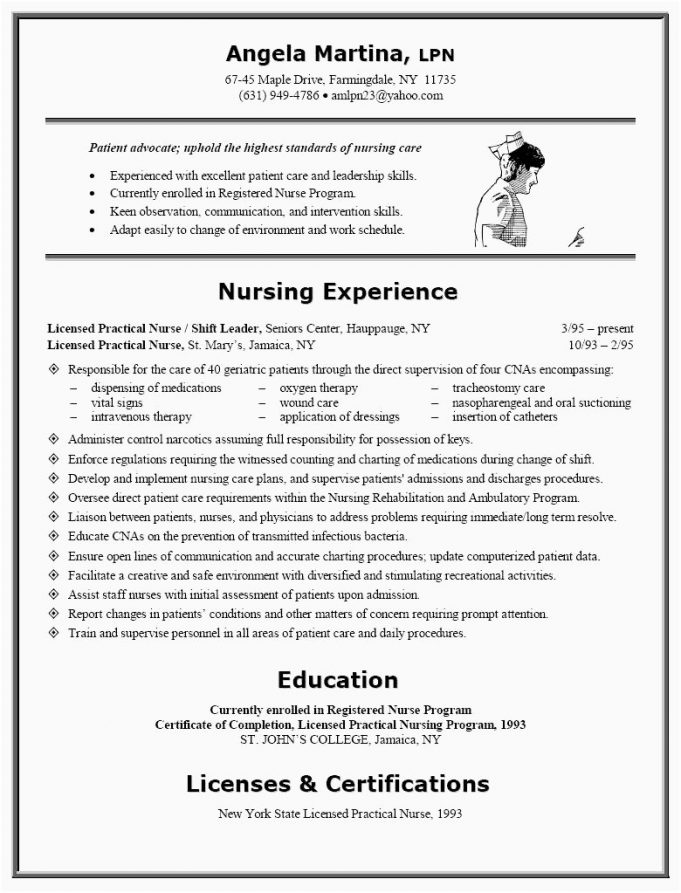 Things to Highlight on a Nurse - Nurse Resume New Grad Lpn Skills For Resume Sample New Nurse Resume Beautiful New Grad 681x893 