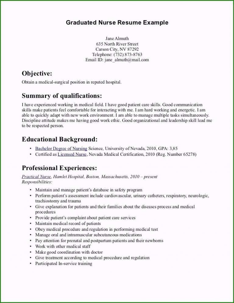 Things to Highlight on a Nurse Resume new Grad - wikiresume.com