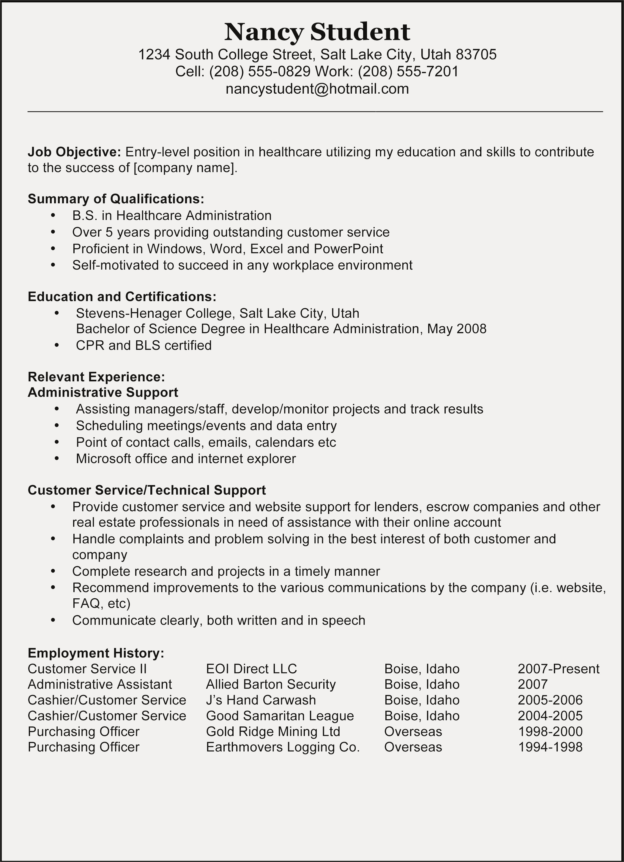Objective On A Resume Job Objective For Resume 3 objective on a resume|wikiresume.com