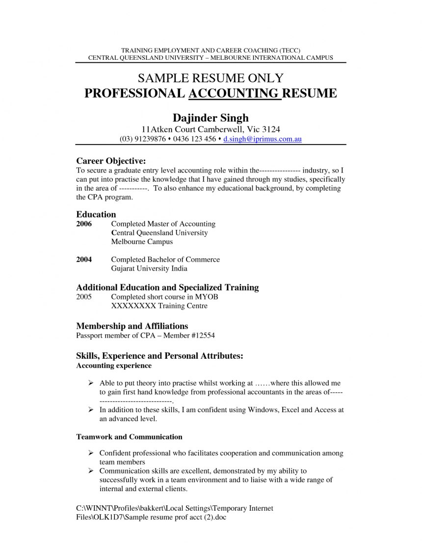 Objective Resume Ideas Career Objective For Resume For Accountants Staff Accountant Resume