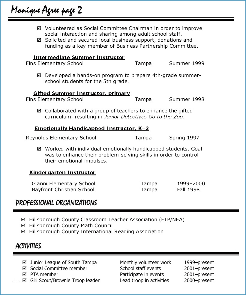 Preschool Teacher Resume Preschool Teacher Resume Sample Admirable Resume Format Resume
