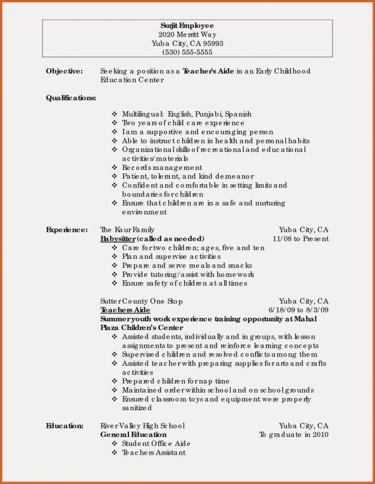 Tips on How to Build a Good Preschool Teacher Resume - wikiresume.com