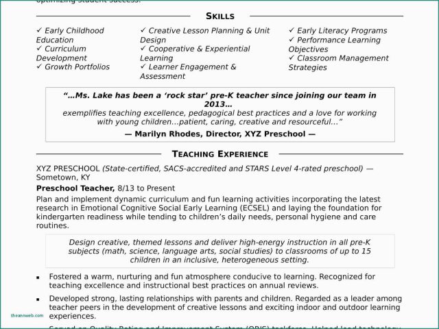 Tips on How to Build a Good Preschool Teacher Resume - wikiresume.com