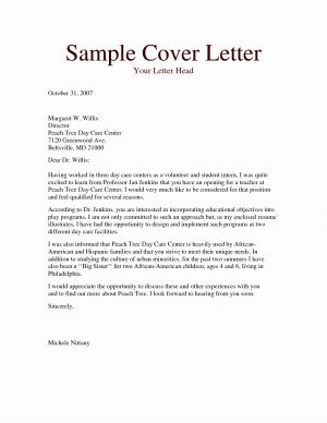 Preschool Teacher Resume Teacher Cover Letter No Experience Luxury Preschool Assistant