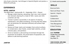 Professional Resume Examples Janitor Resume Example Template professional resume examples|wikiresume.com