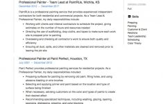 Professional Resume Examples Professional Painter Resume Template professional resume examples|wikiresume.com