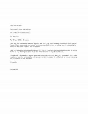 Recommendation Letter Template 43 Free Letter Of Recommendation Templates Samples