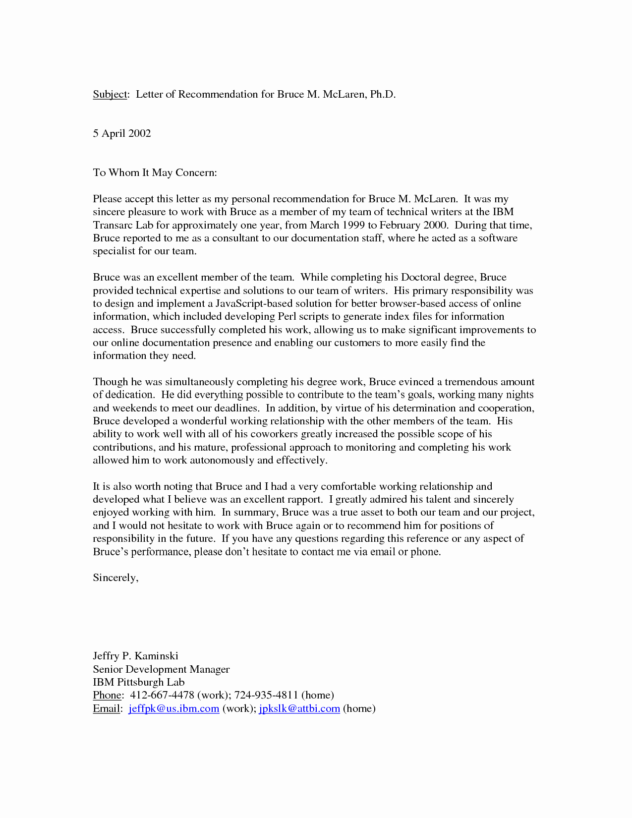 Recommendation Letter Template 50 Personal Recommendation Letter Template Culturatti