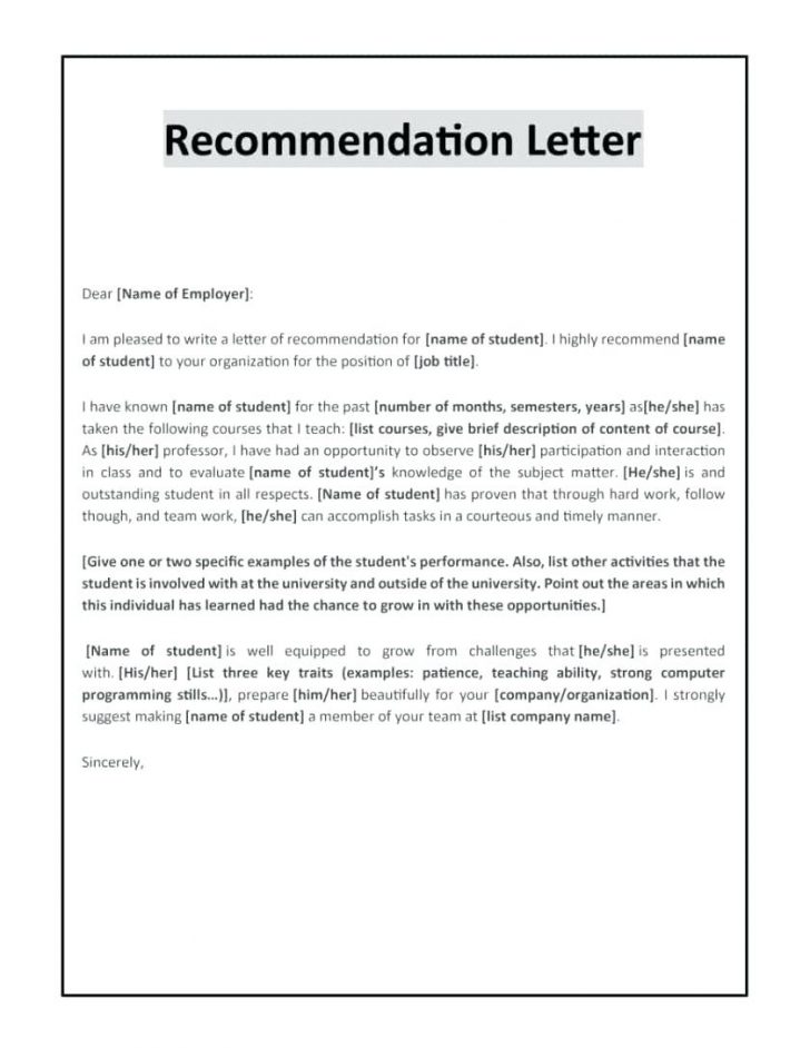 Everything You Need to Know About Recommendation Letter Template ...