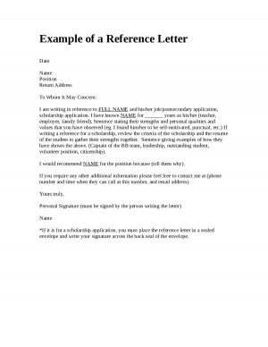 Recommendation Letter Template Reference Letter Sample Reference Letter Template With Reference