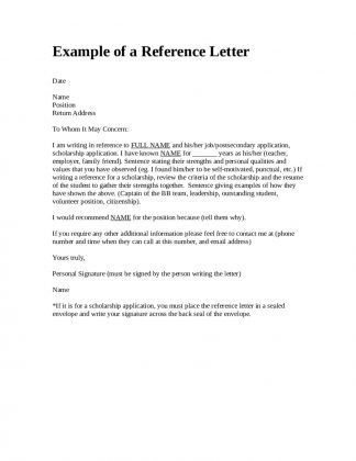 Recommendation Letter Template Reference Letter Sample Reference Letter ...