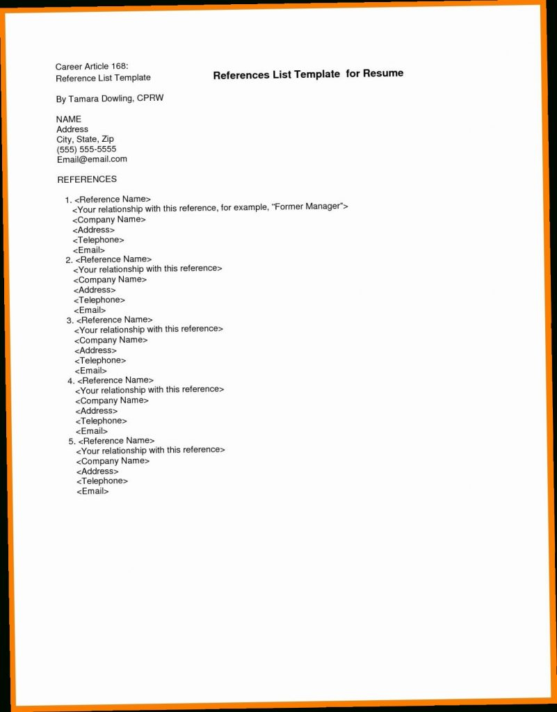 References For Resume Resume Reference Page Write A For Cpbz References On How
