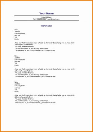 References For Resume Resume References Example New Listing References Resume Awesome Best