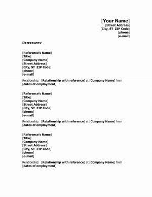 References For Resume With References 3 Resume Format Pinterest Reference Page For