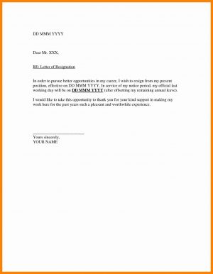 Resignation Letter Template 8 English Resignation Letter Template Penn Working Papers