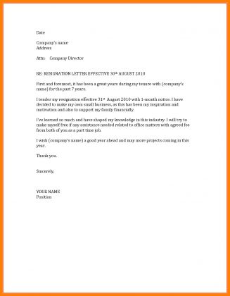 Resignation Letter Template Letter Of Resignation Due To Family Matters 