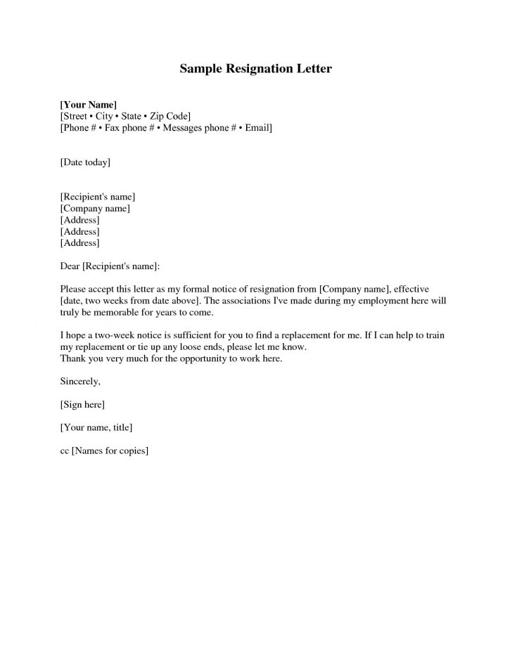 Leave You Job with Outstanding Resignation Letter Template - wikiresume.com