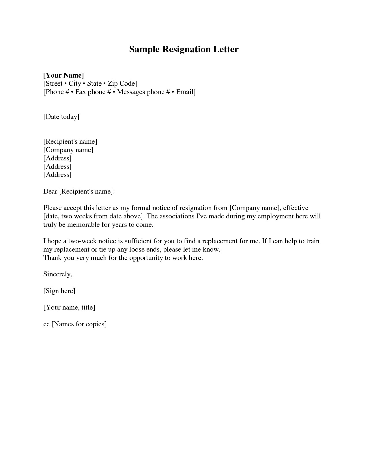 Resignation Letter Template Sample Of Resignation Letter In 24 Hours Notice New Assisted Living