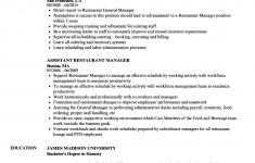 Restaurant Manager Resume Assistant Restaurant Manager Resume Sample restaurant manager resume|wikiresume.com
