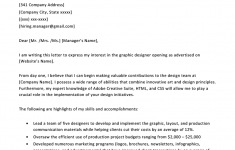 Resume Cover Letter Sample Graphic Designer Cover Letter Example Template resume cover letter sample|wikiresume.com