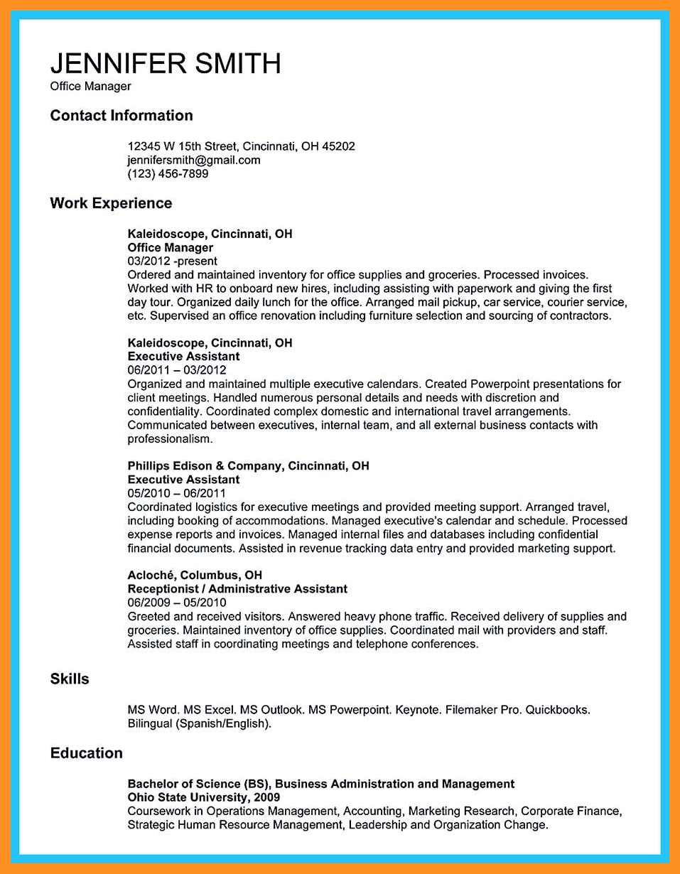 Resume Examples Office  8 9 Office Coordinator Resume Examples Crystalray
