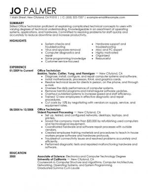 Resume Examples Office  Best Office Technician Resume Example Livecareer