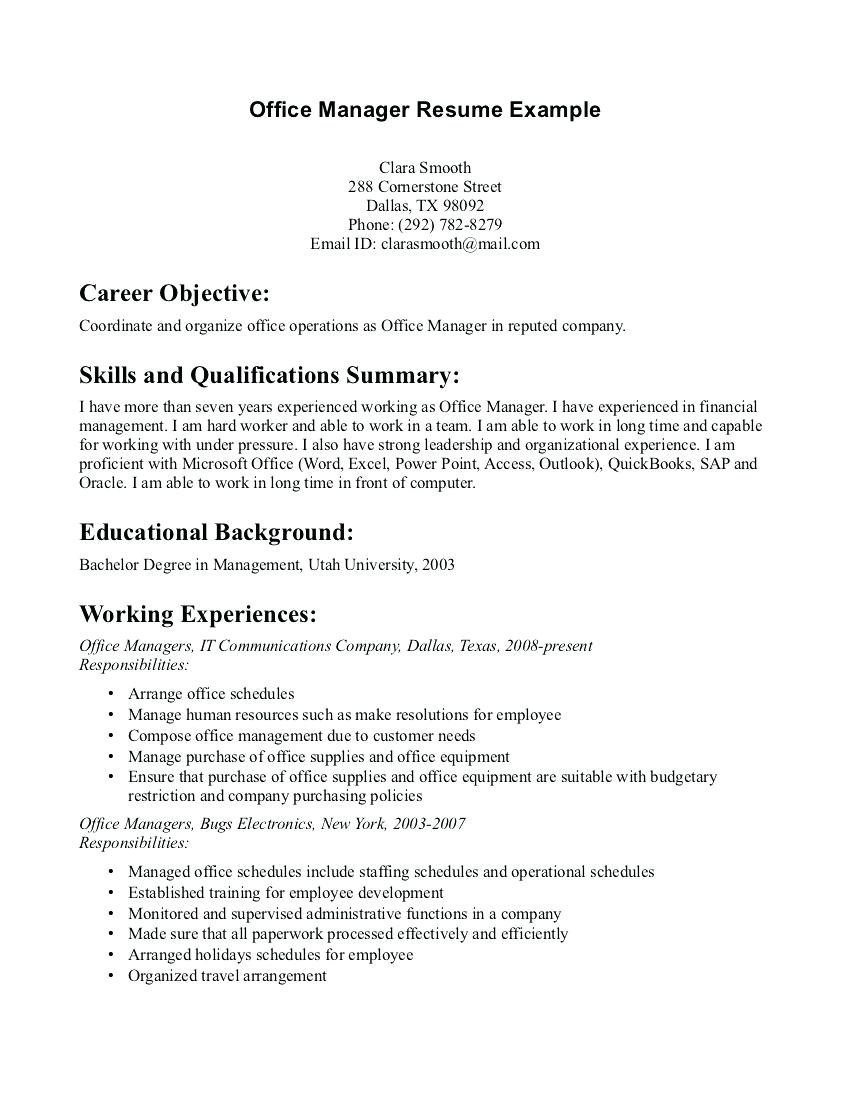 Resume Examples Office  Executive Administrative Assistant Resume Sample For Office Staff