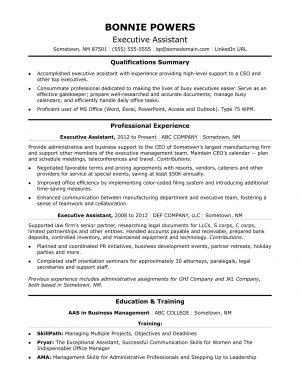 Resume Examples Office  Executive Administrative Assistant Resume Sample Monster
