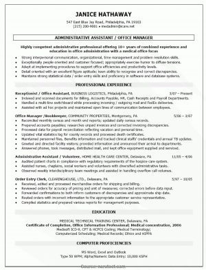 Resume Examples Office  Medical Office Manager Resume Examples Nousway